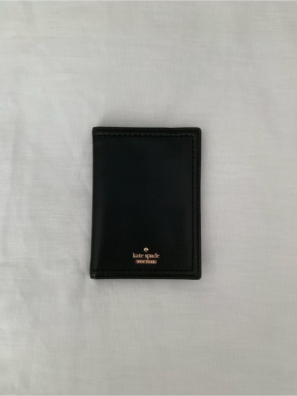 Kate Spade Imogene Leather Passport Holder Black EUC